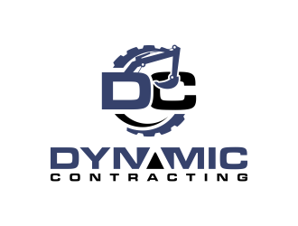 Dynamic Contracting logo design by BlessedArt