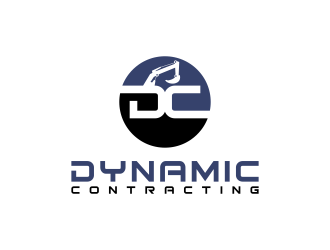 Dynamic Contracting logo design by BlessedArt