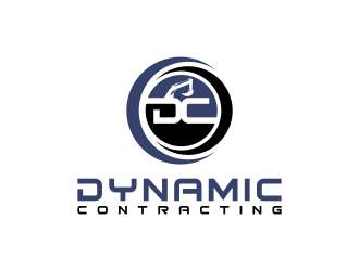 Dynamic Contracting logo design by BlessedArt