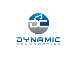 Dynamic Contracting logo design by BlessedArt