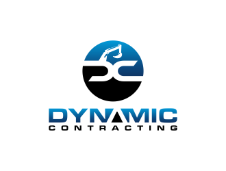 Dynamic Contracting logo design by BlessedArt