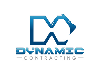 Dynamic Contracting logo design by ascii
