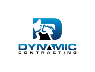 Dynamic Contracting logo design by BlessedArt