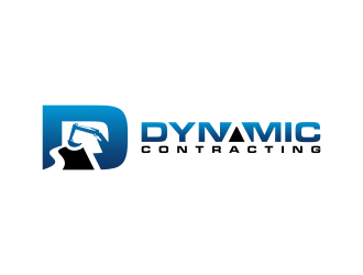 Dynamic Contracting logo design by BlessedArt