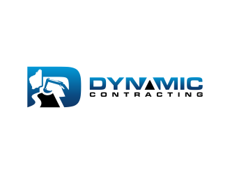 Dynamic Contracting logo design by BlessedArt