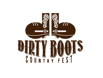 Dirty Boots Country Fest logo design by fawadyk