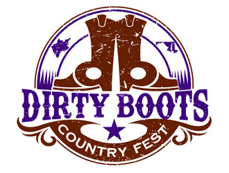 Dirty Boots Country Fest logo design by DreamLogoDesign