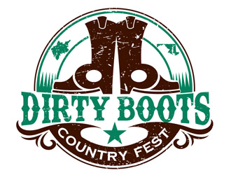 Dirty Boots Country Fest logo design by DreamLogoDesign