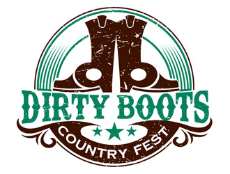 Dirty Boots Country Fest logo design by DreamLogoDesign