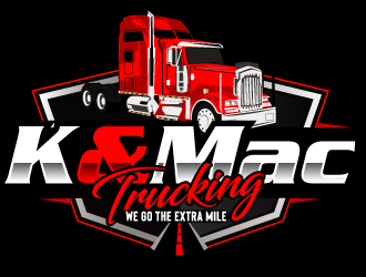 K & Mac Trucking logo design by ElonStark