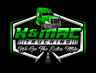 K & Mac Trucking logo design by PRN123