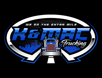 K & Mac Trucking logo design by PRN123