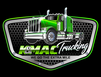 K & Mac Trucking logo design by bosbejo