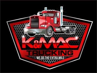 K & Mac Trucking logo design by bosbejo