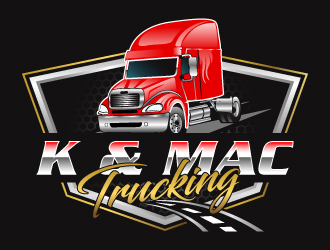 K & Mac Trucking logo design by LogoQueen