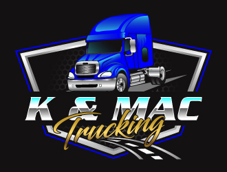 K & Mac Trucking logo design by LogoQueen