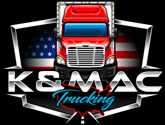 K & Mac Trucking logo design by Suvendu
