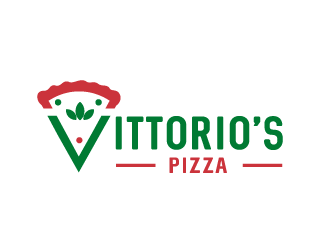 Vittorios Pizza logo design by SOLARFLARE