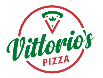Vittorios Pizza logo design by SOLARFLARE