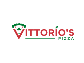 Vittorios Pizza logo design by SOLARFLARE