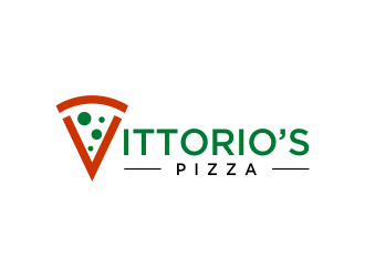 Vittorios Pizza logo design by oke2angconcept