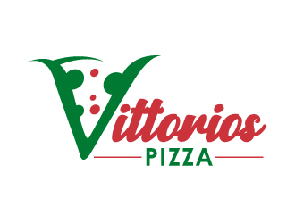 Vittorios Pizza logo design by uttam