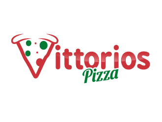Vittorios Pizza logo design by uttam