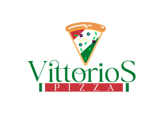 Vittorios Pizza logo design by fawadyk