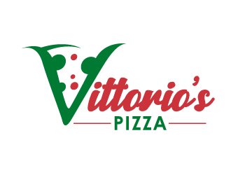 Vittorios Pizza logo design by uttam