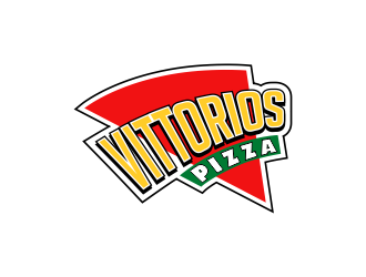 Vittorios Pizza logo design by DiDdzin