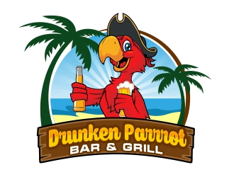 Drunken Parrot Bar & Grill logo design by rizuki