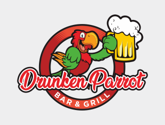 Drunken Parrot Bar & Grill logo design by veter