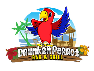 Drunken Parrot Bar & Grill logo design by ElonStark