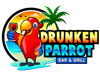 Drunken Parrot Bar & Grill logo design by uttam