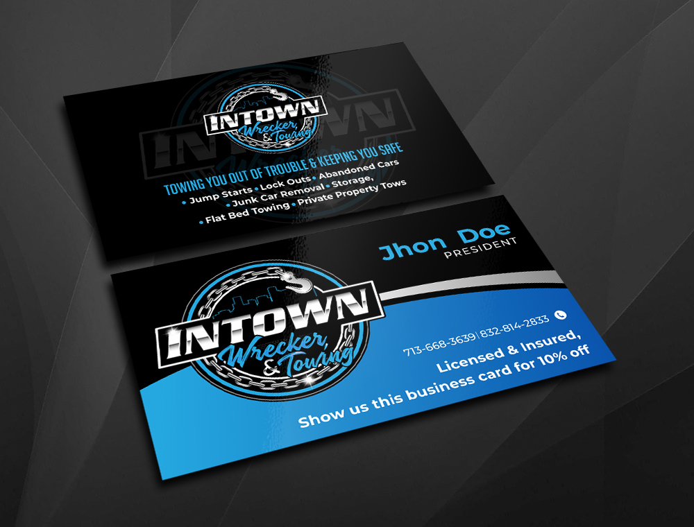 Intown Wrecker & Towing  logo design by imagine