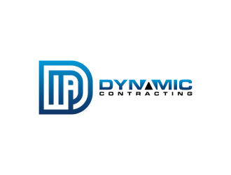 Dynamic Contracting logo design by BlessedArt