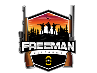 Freeman Firearms logo design by DreamLogoDesign