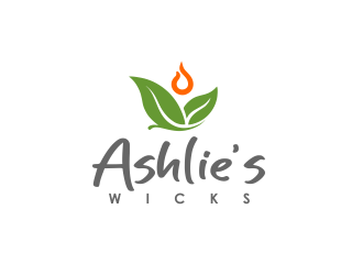 Ashlie’s Wicks logo design by M J