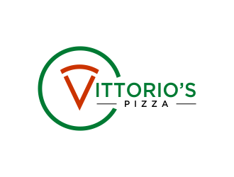 Vittorios Pizza logo design by oke2angconcept