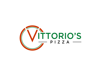 Vittorios Pizza logo design by oke2angconcept