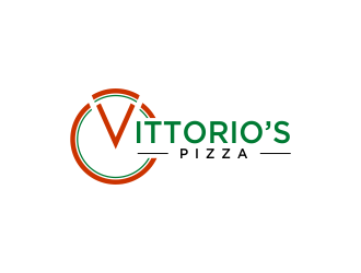 Vittorios Pizza logo design by oke2angconcept