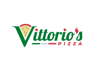 Vittorios Pizza logo design by mutafailan
