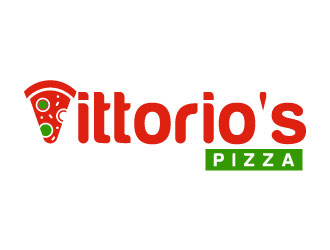 Vittorios Pizza logo design by Suvendu