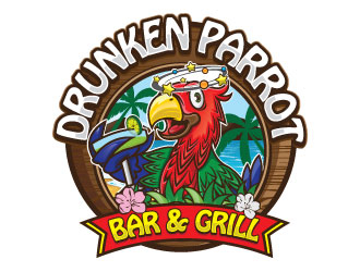 Drunken Parrot Bar & Grill logo design by Godvibes