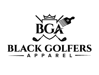BLACK GOLFER APPAREL logo design by jaize