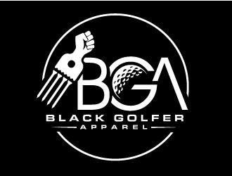 BLACK GOLFER APPAREL logo design by REDCROW