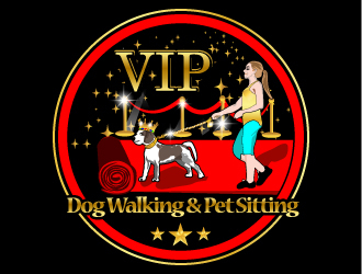 VIP Dog Walking & Pet Sitting / VIP Mobile Dog Grooming  logo design by Suvendu