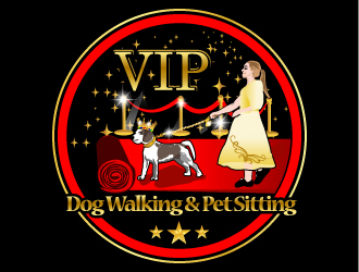 VIP Dog Walking & Pet Sitting / VIP Mobile Dog Grooming  logo design by Suvendu