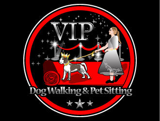 VIP Dog Walking & Pet Sitting / VIP Mobile Dog Grooming  logo design by Suvendu
