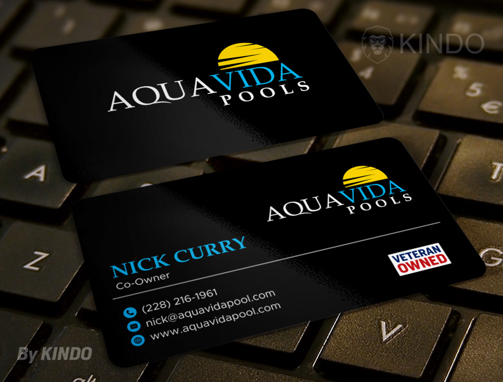 AquaVida Pools logo design by Kindo